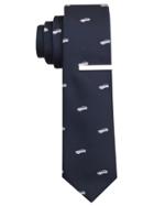 Perry Ellis Car Print Slim Tie