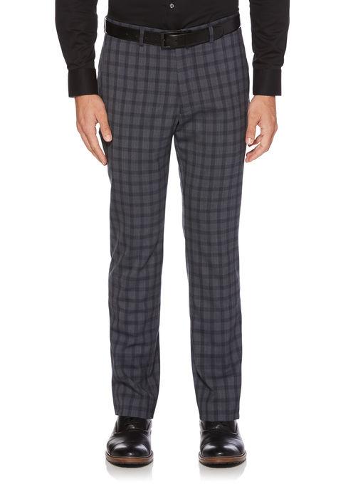 Perry Ellis Slim Blue Plaid Suit Pant
