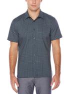 Perry Ellis Short Sleeve Dotted Diamond Button-down Shirt