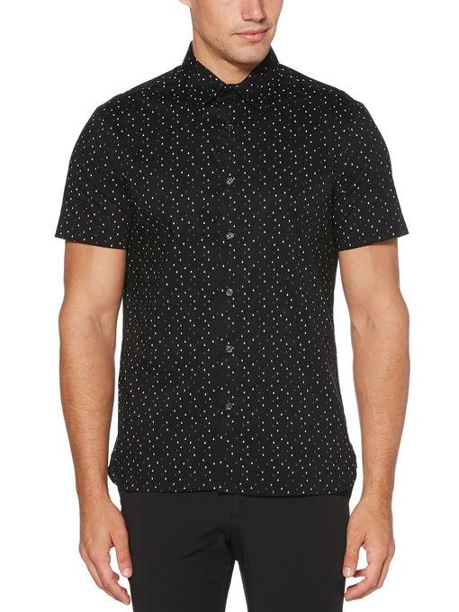 Perry Ellis Resist Spill Diamond Print Stretch Shirt