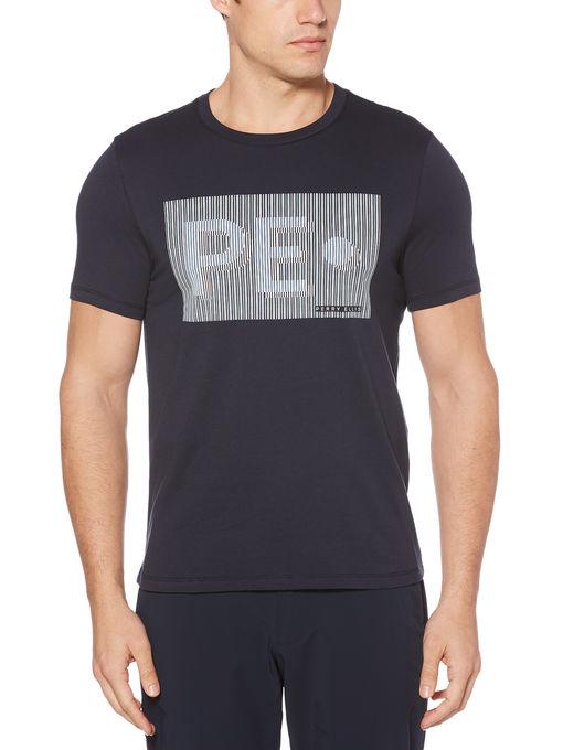 Perry Ellis Logo Geo Print Tee