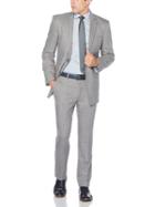 Perry Ellis 2 Piece Slim Fit Silver Check Suit