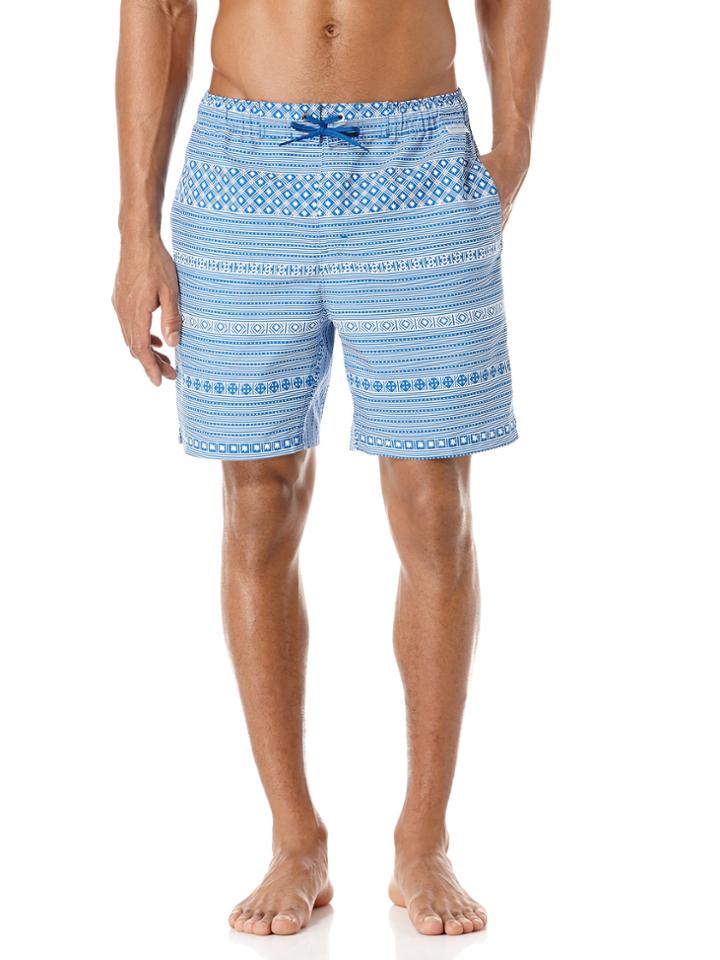 Perry Ellis Mosiac Print Swim Trunks