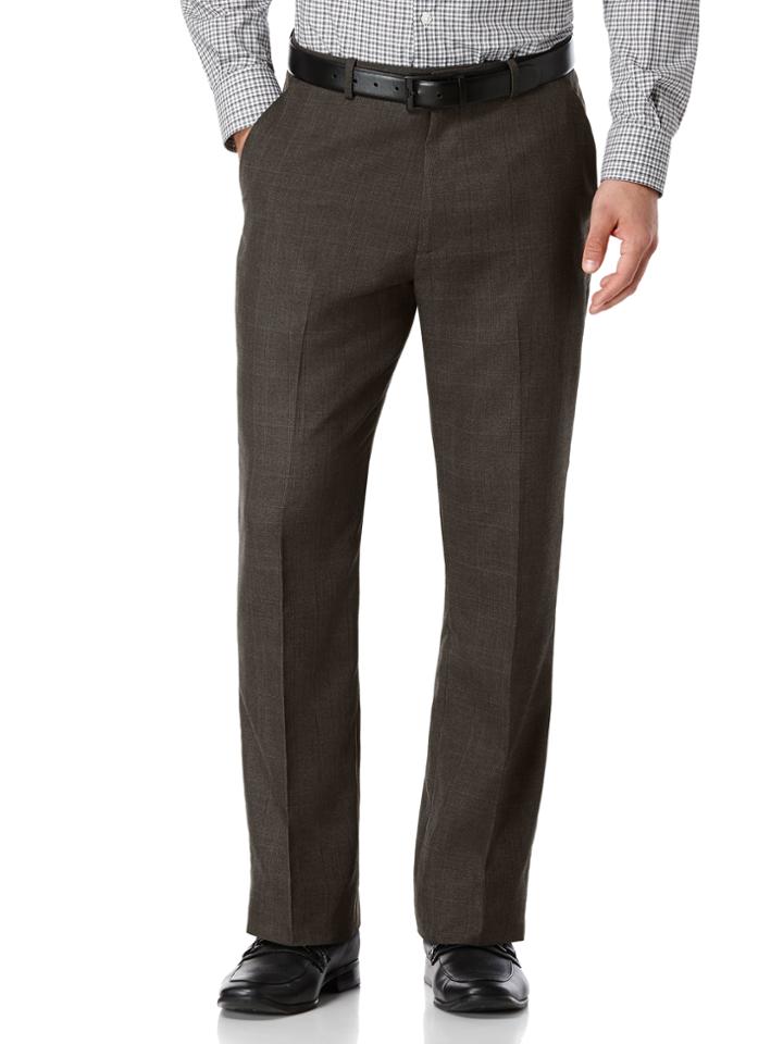 Perry Ellis Regular Fit Tonal Plaid Suit Pant