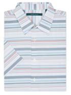 Perry Ellis Short Sleeve Multi-color Stripe Shirt