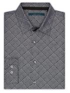 Perry Ellis Large Diamond Jacquard Fabric Shirt
