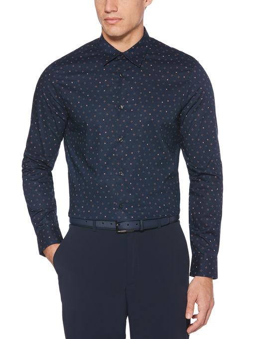 Perry Ellis Poplin Medallion Print Shirt