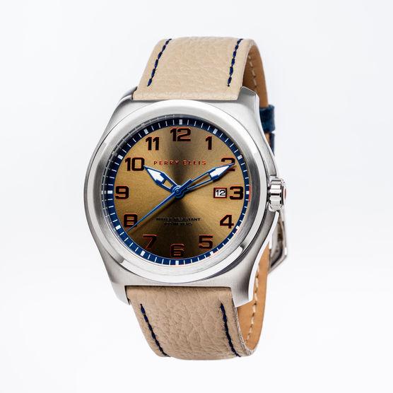 Perry Ellis Memphis Olive Leather Watch