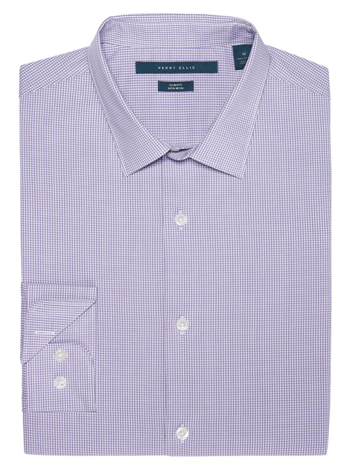 Perry Ellis Non-iron Slim Fit Gingham Shirt