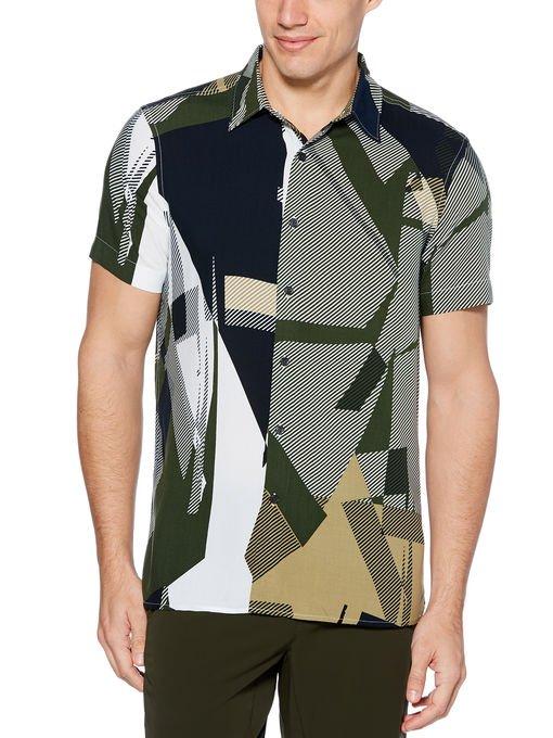Perry Ellis Slim Fit Geo Graphic Print Shirt