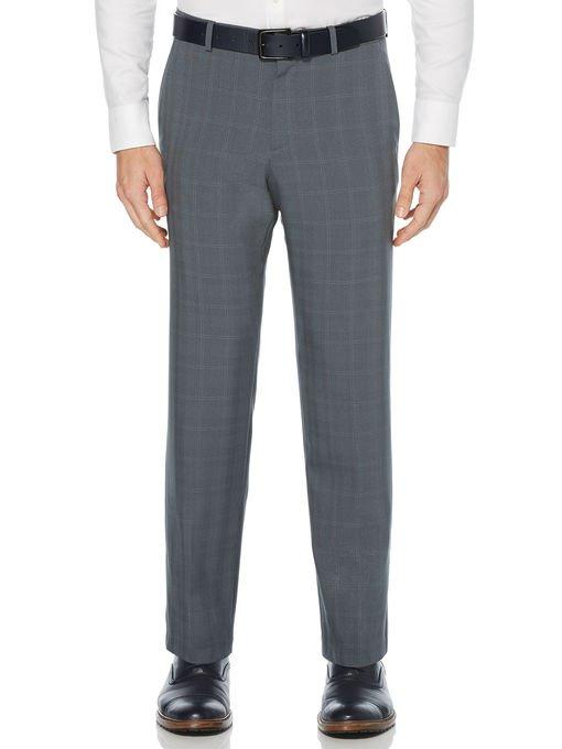 Perry Ellis Non-iron Modern Fit Performance Plaid Dress Pant