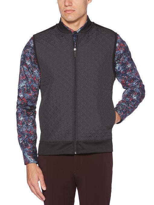 Perry Ellis Quilted Zip-front Vest