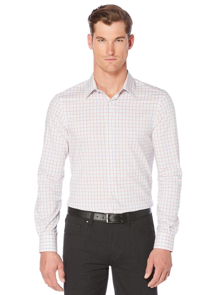 Perry Ellis Non-iron Multicolor Check Shirt
