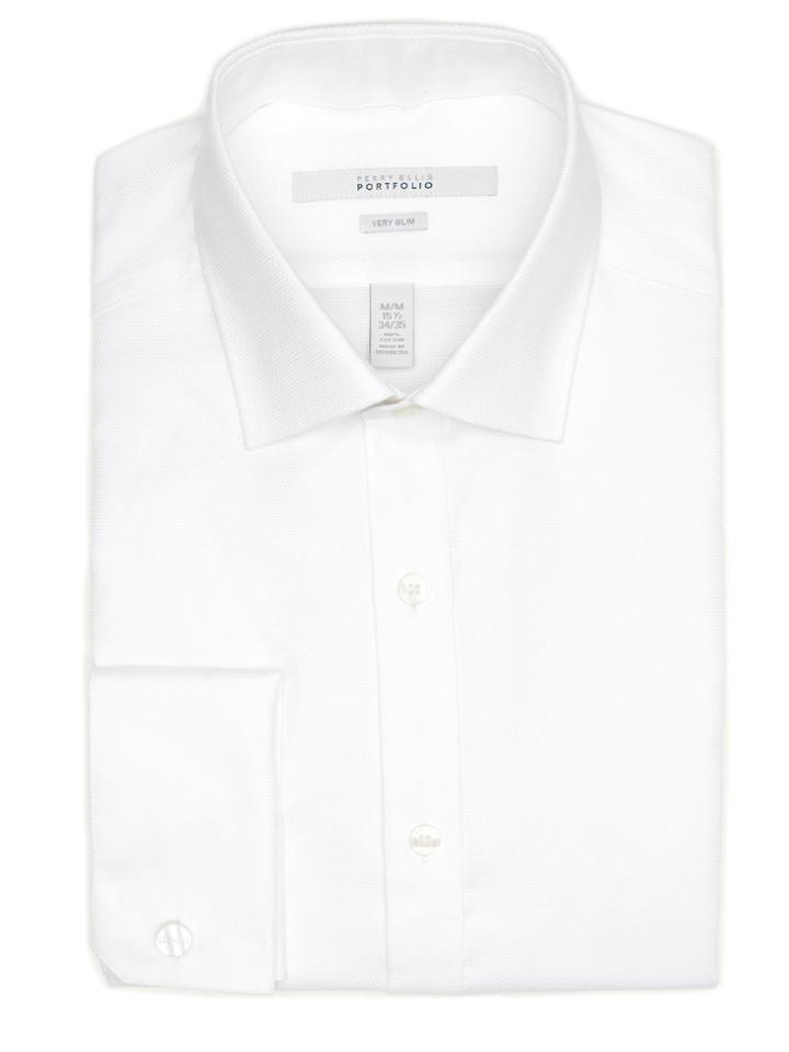 Perry Ellis Very Slim Textured Dobby Dress Shirt