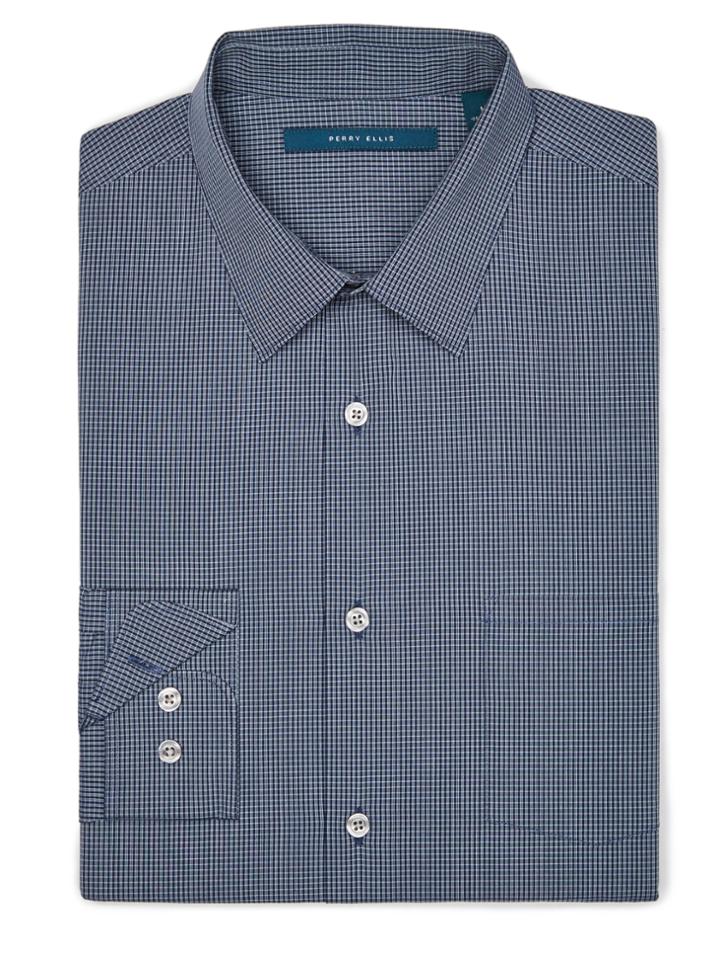 Perry Ellis Micro Check Pattern Shirt