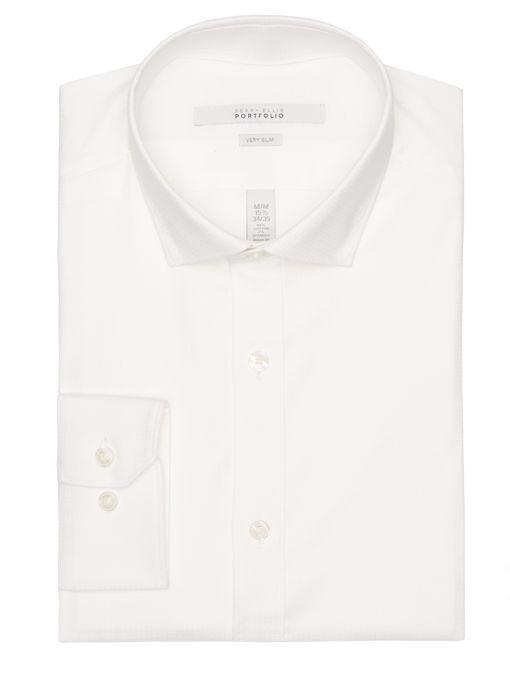 Perry Ellis Very Slim Solid Dobby Box Dress Shirt