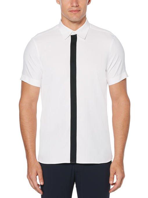 Perry Ellis Total Stretch Slim Fit Taped Solid Shirt