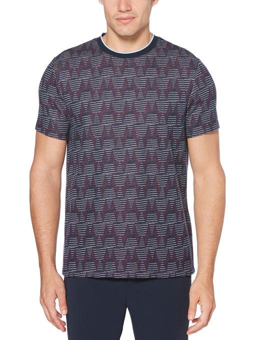 Perry Ellis Geo Print Jacquard Tee
