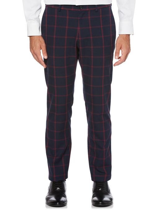 Perry Ellis Slim Fit Windowpane Chino