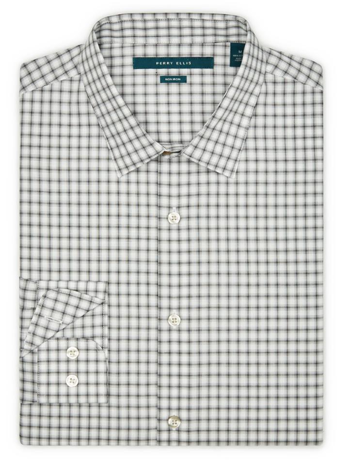 Perry Ellis Non-iron Medium Check Shirt