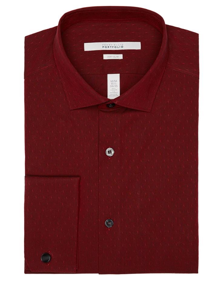 Perry Ellis Very Slim Dobby Bolt Dress Shirt