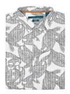 Perry Ellis Long Sleeve Large Leaf Print Shirt