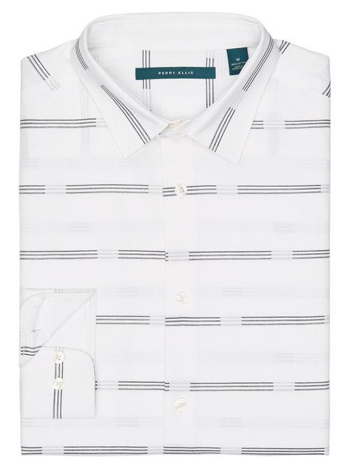 Perry Ellis Spaced Out Stripe Shirt