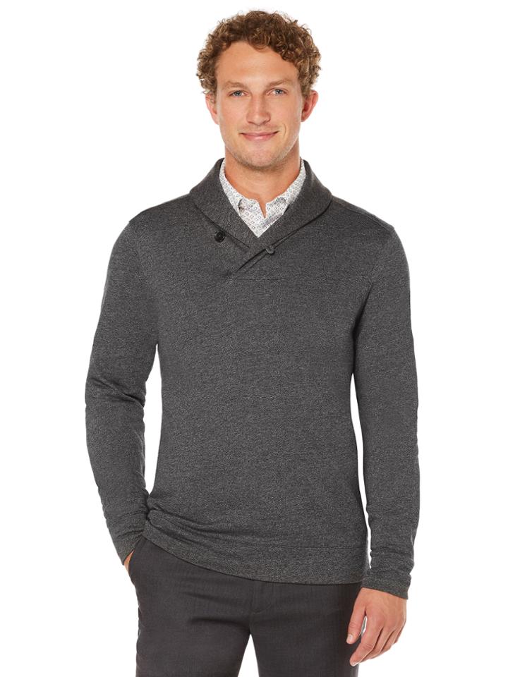 Perry Ellis Big And Tall Shawl Collar Pullover