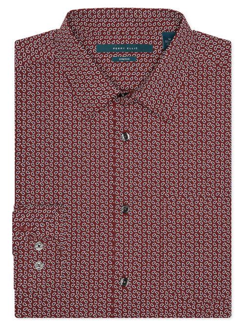 Perry Ellis Small Paisley Print Shirt
