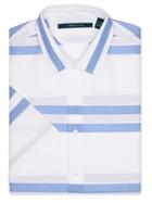 Perry Ellis Short Sleeve Striped Spaced Shirt