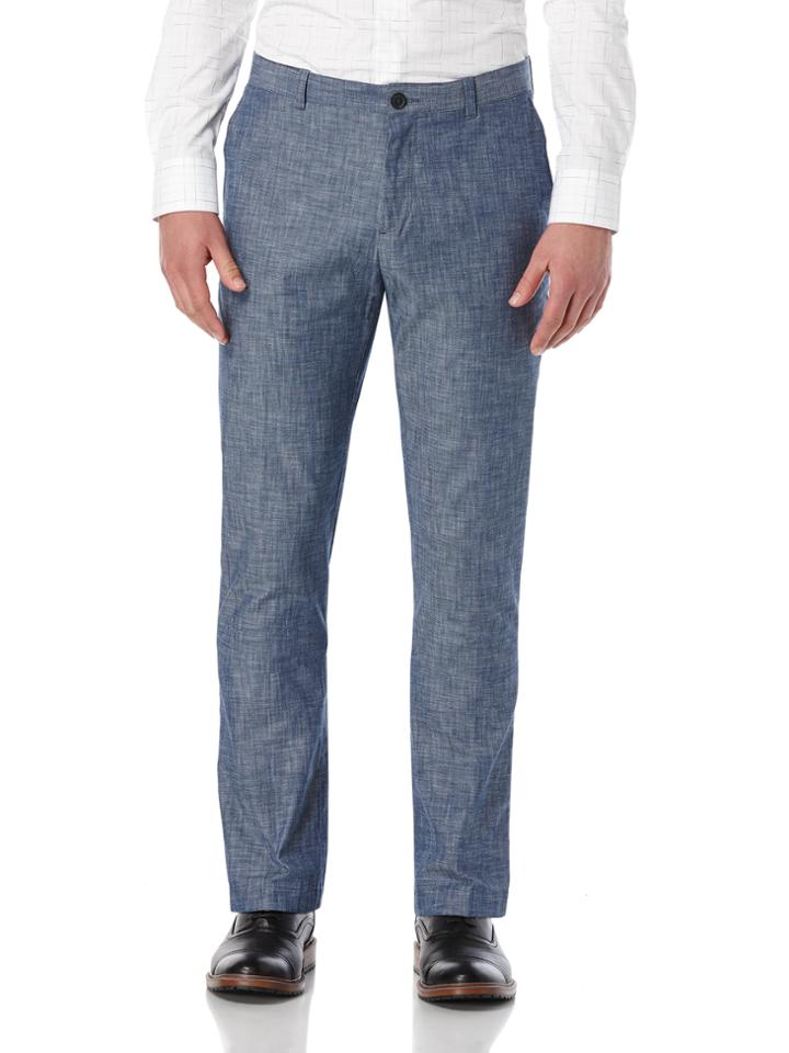 Perry Ellis Slim Fit Denim Chambray Suit Pant