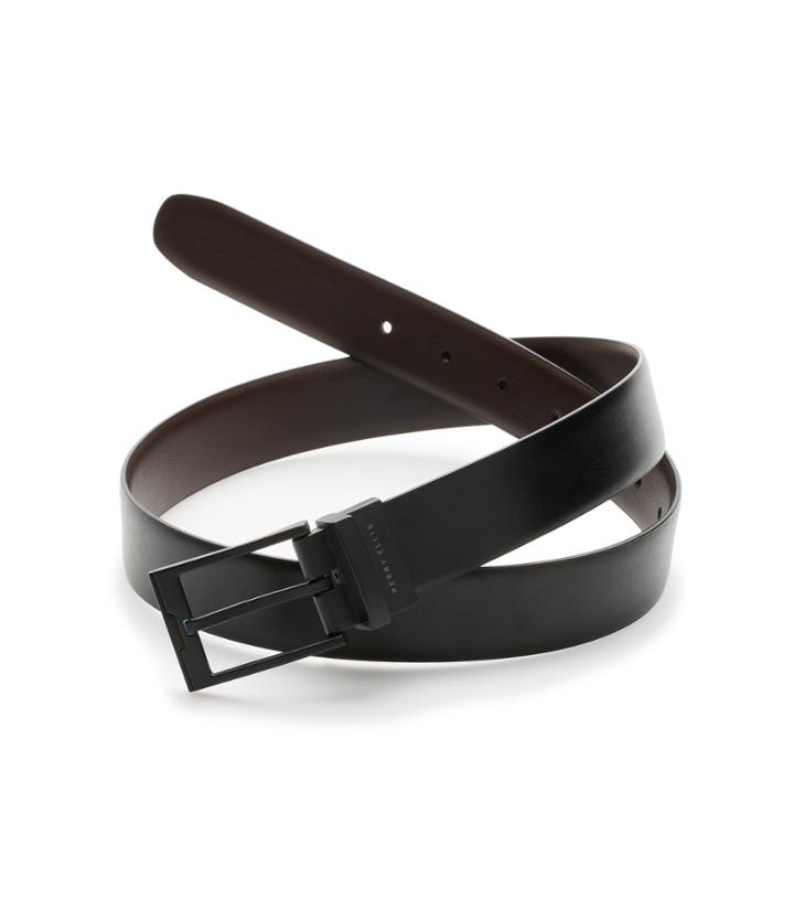 Perry Ellis Black Cap Leather Belt