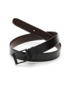 Perry Ellis Big And Tall Black Cop Leather Belt