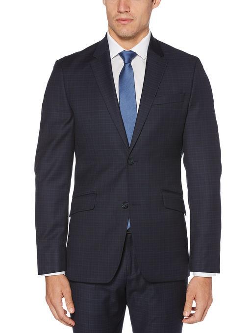 Perry Ellis Slim Fit Plaid Washable Suit Jacket