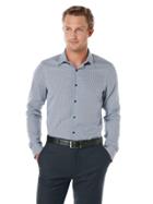 Perry Ellis Non-iron Slim Fit Mini Gingham Shirt