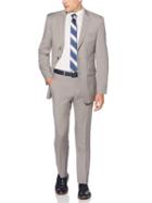 Perry Ellis 2 Piece Solid Beige Suit