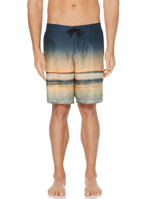 Perry Ellis Ocean Sunset Print Boardshort