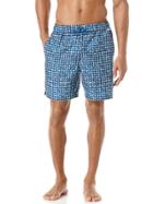 Perry Ellis Indigo Dot Print Swim Trunks