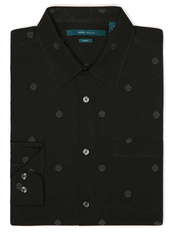 Perry Ellis Slim Fit Clip Dot Shirt