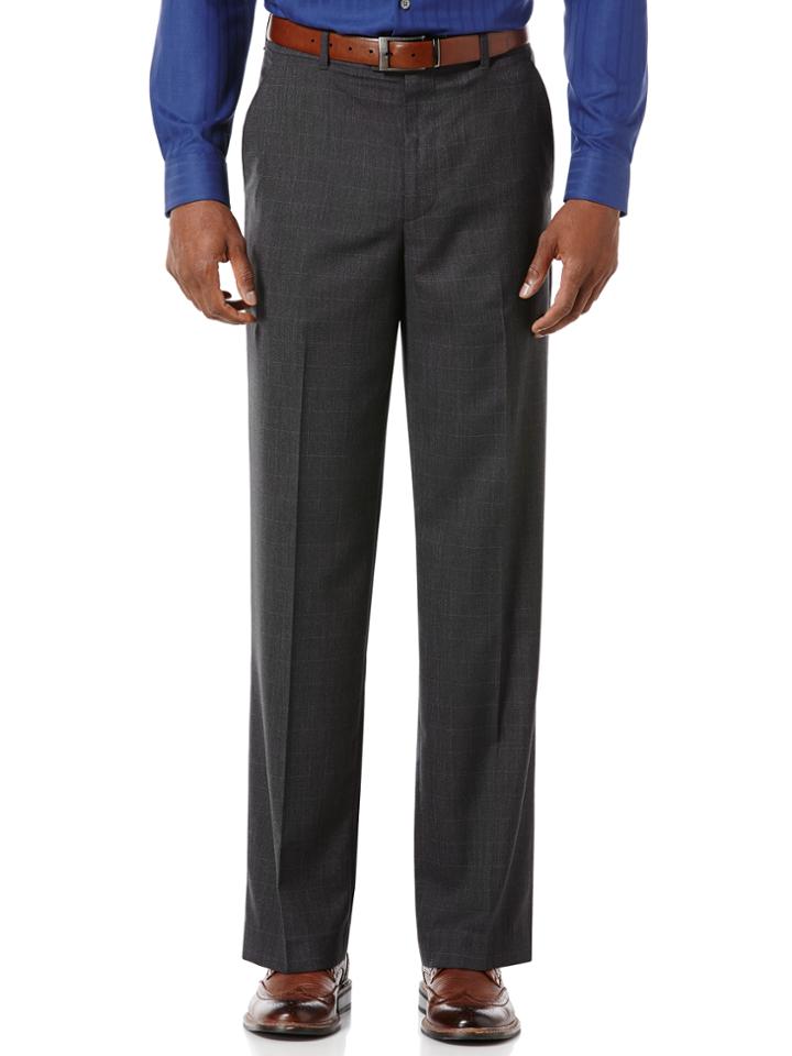 Perry Ellis Textured Windowpane Portfolio Pant