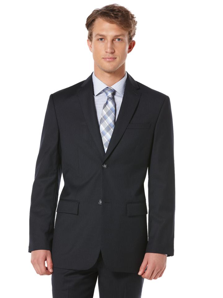 Perry Ellis Navy Pinstripe Suit Jacket