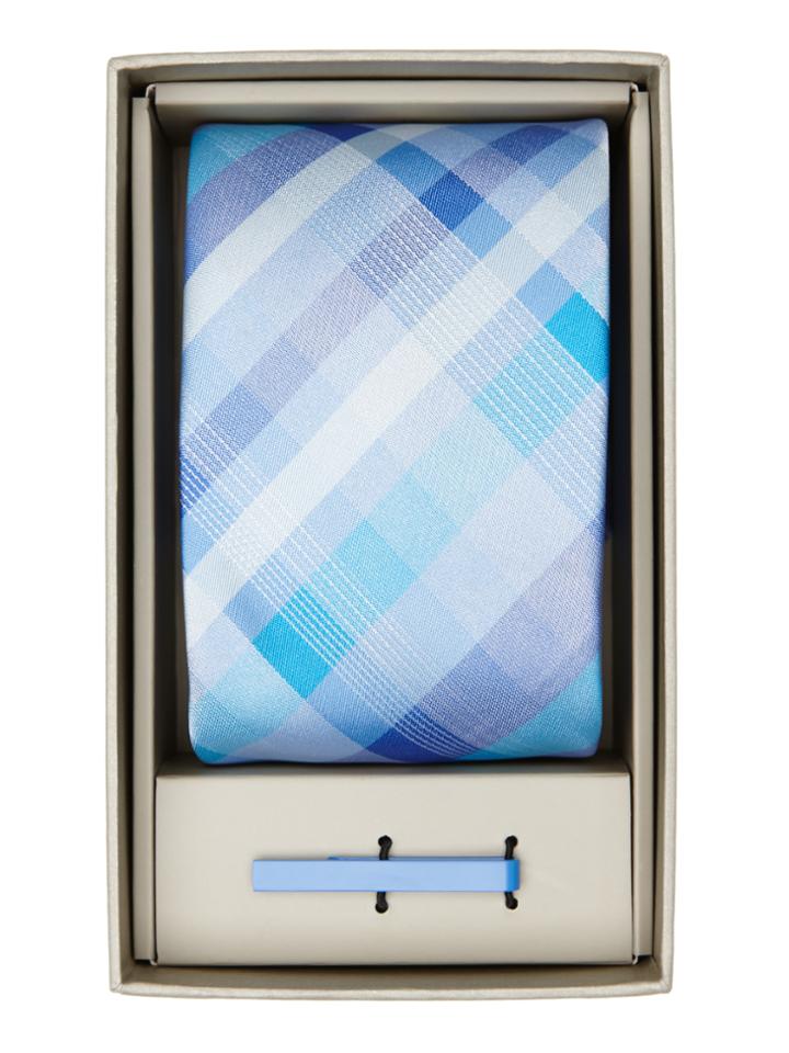 Perry Ellis Sardinia Plaid Tie Box