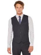 Perry Ellis Mini Check Machine Washable Suit Vest