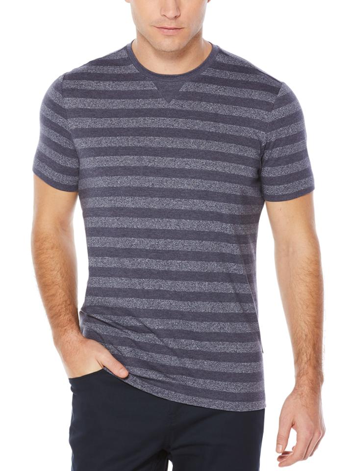 Perry Ellis Short Sleeve Horizontal Stripe Tee