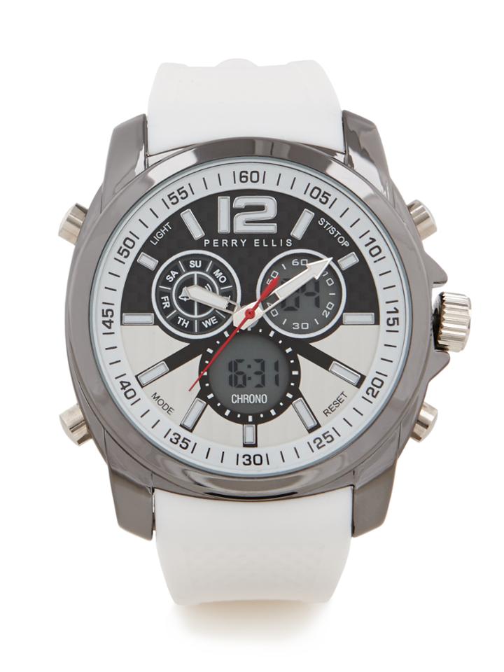 Perry Ellis White Chrono Watch
