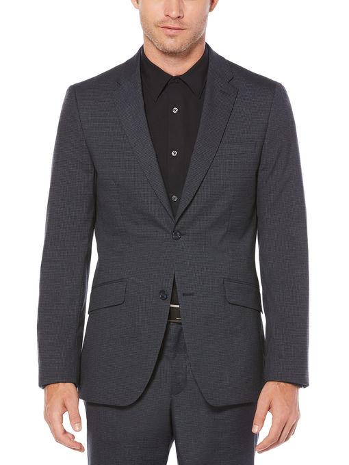 Perry Ellis Slim Fit Heather Check Suit Jacket