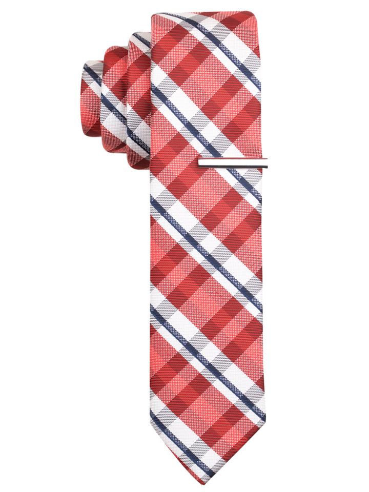 Perry Ellis France Plaid Tie