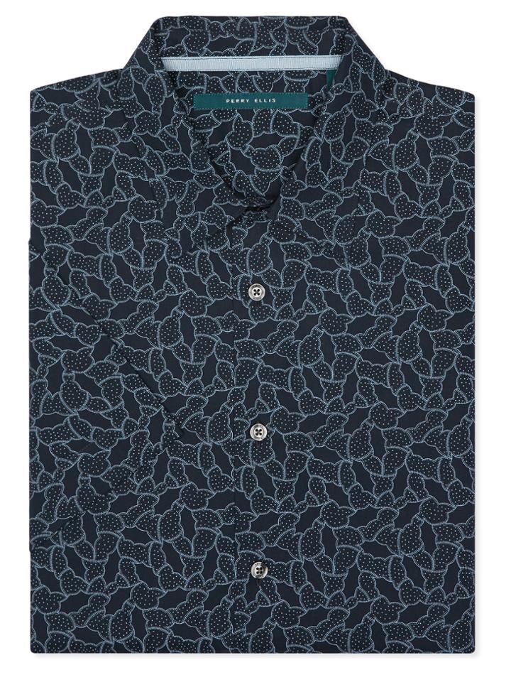 Perry Ellis Big And Tall Short Sleeve Cactus Shirt