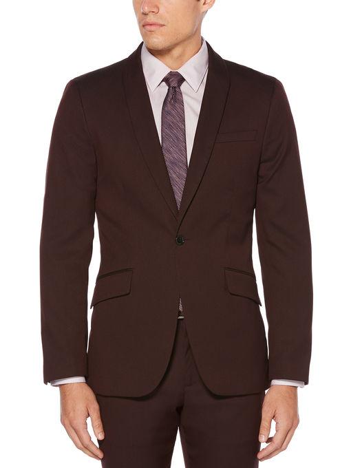 Perry Ellis Slim Chocolate Cherry Suit Jacket