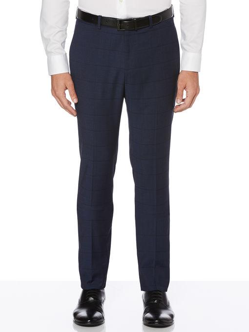 Perry Ellis Very Slim Fit Windowpane Dress Pant